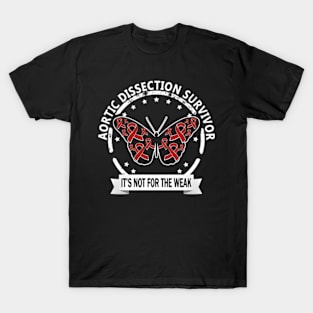 Aortic Ection Survivor Red-Ribbon Raising Day T-Shirt